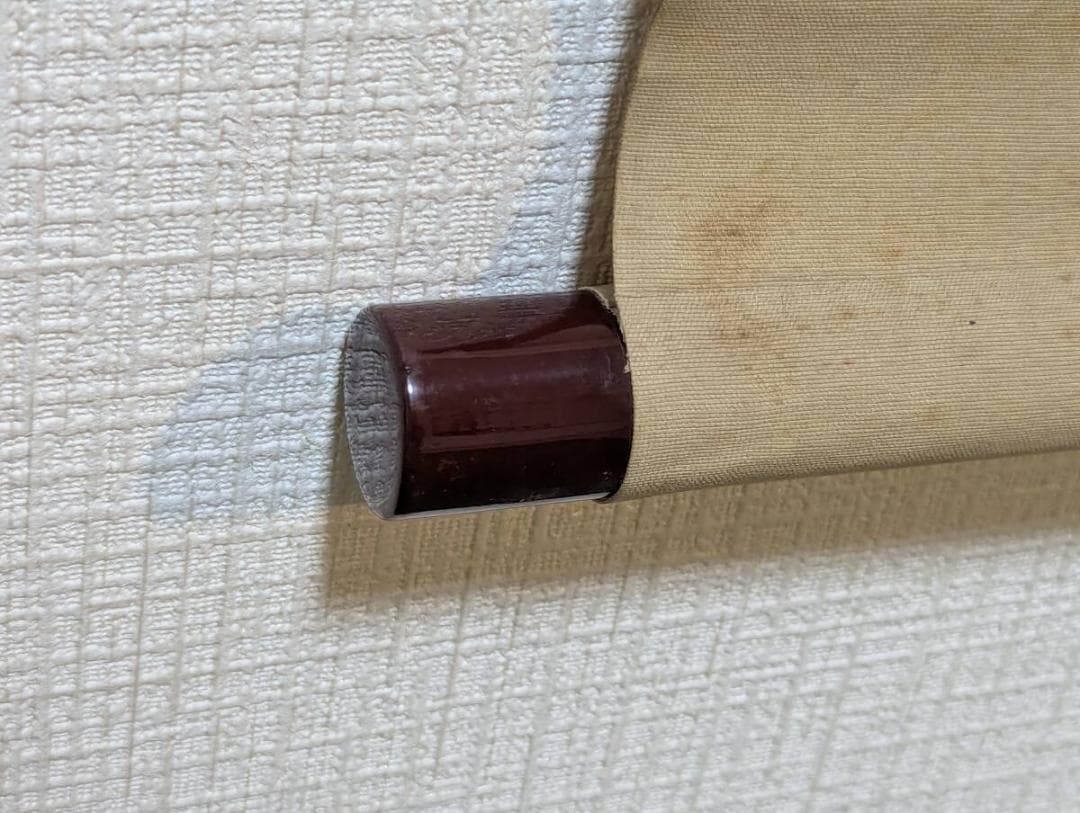 【真作】掛軸　奥村恭法　渡唐天神之図　梅花人物像　彩色日本画　共箱入　U15