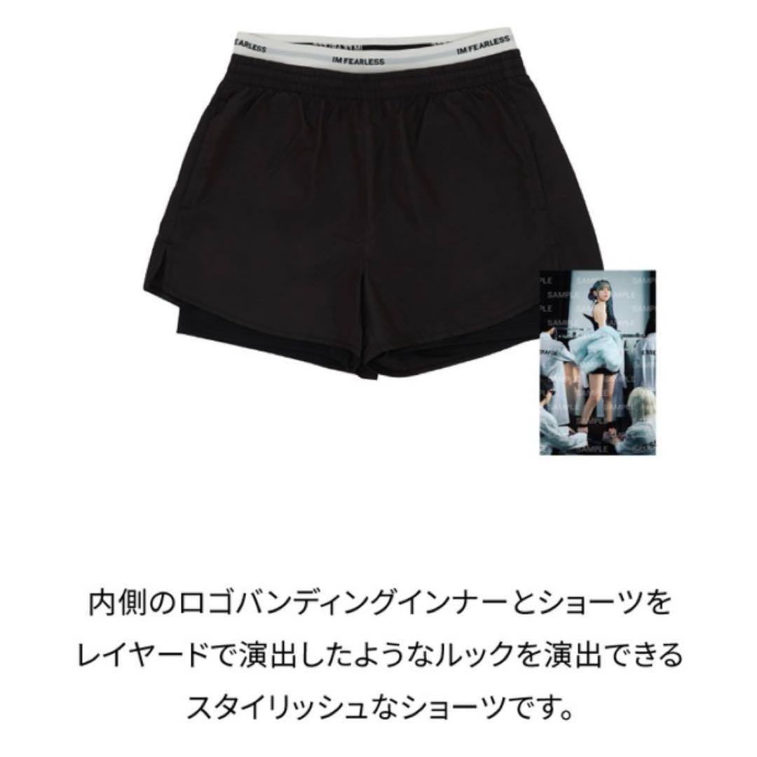 LE SSERAFIM ダブルレイヤーショーツ (黒) Mサイズ