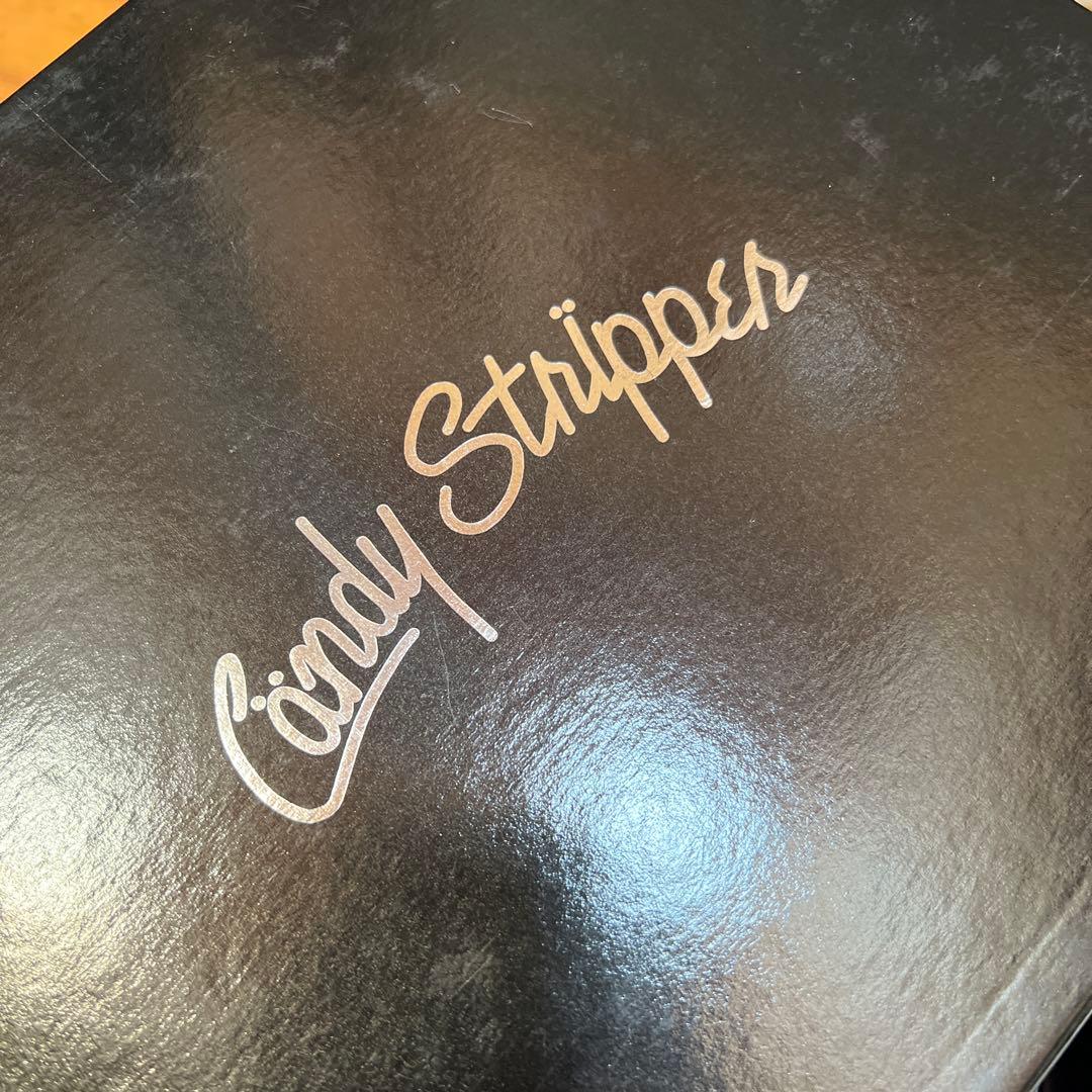 Candy Stripper ブラック バレエシューズ Lサイズ