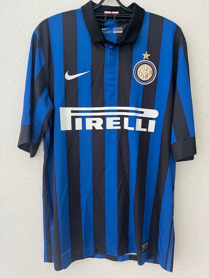 希少！長友佑都選手55 Nike インテルユニフォーム青黒 ストライプ　Mサイズ