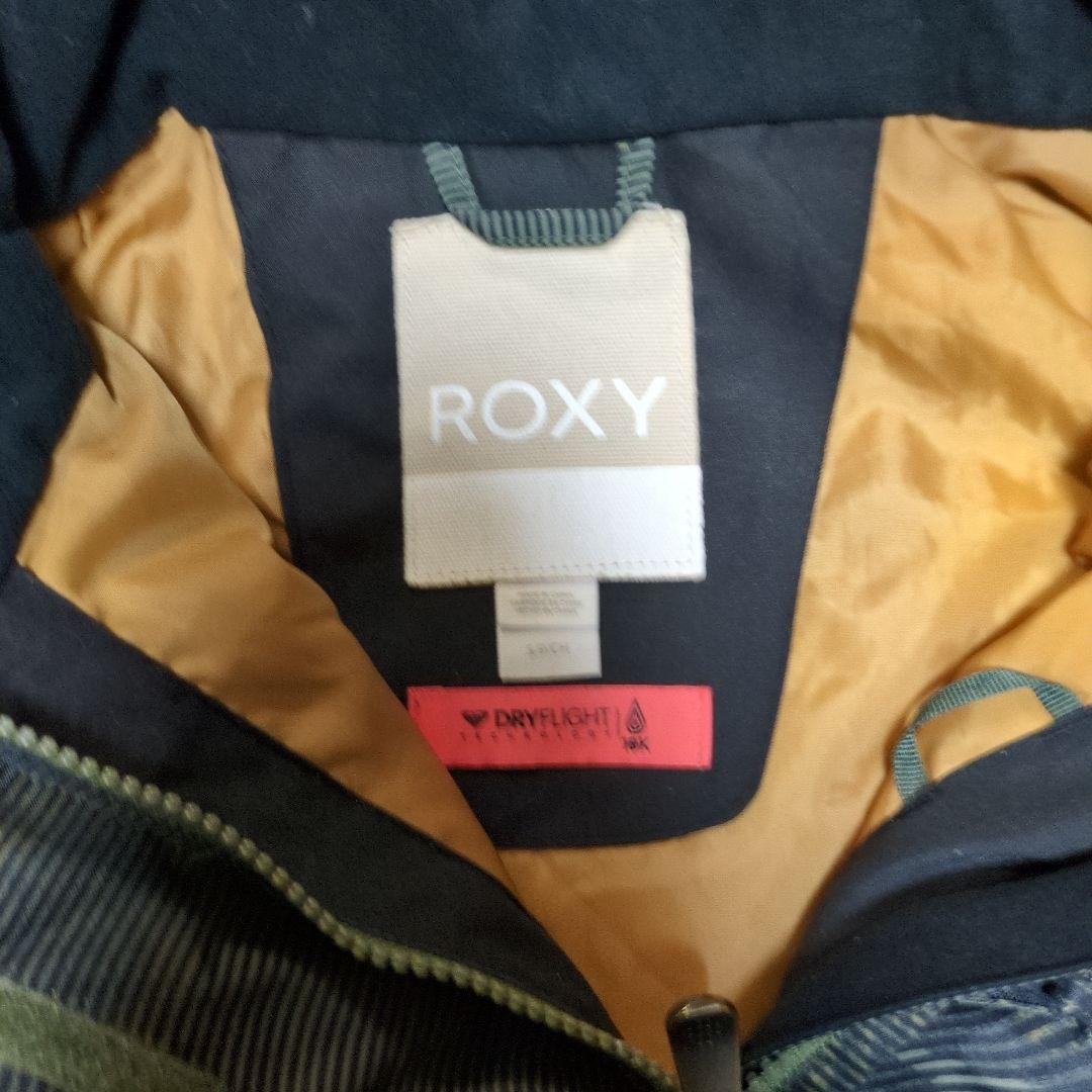 【美品】ROXY　スノボウェア　上下セット　総柄　ボタニカル　レモンイエロー　Ｓ
