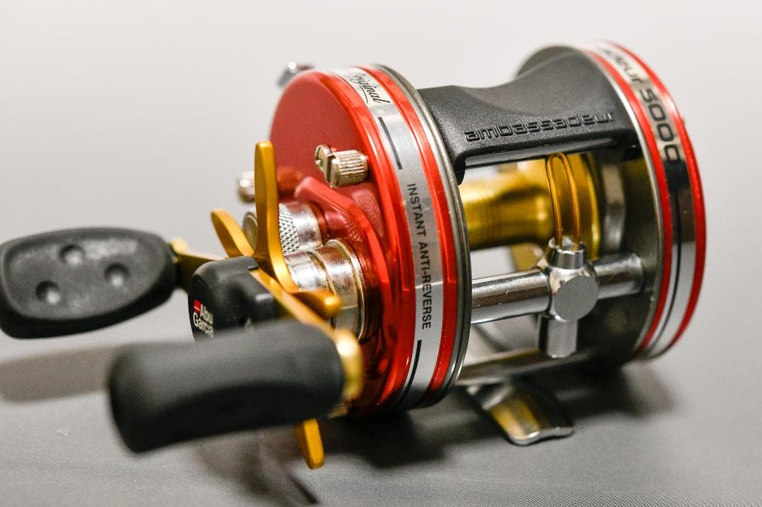 1点限り『未使用』【アブ アンバサダー 5000】レッド ゴールドパーツ