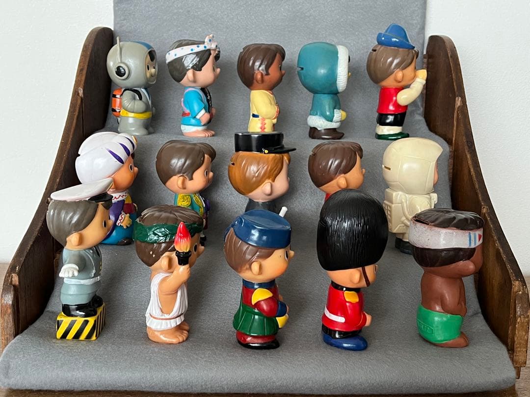 富士銀行　ぼくちゃん　ソフビ　貯金箱　15個　昭和レトロ