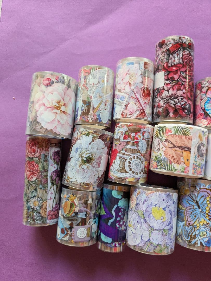 海外マステ　大量　まとめ売り　新品　中古品　PET　和紙　72点