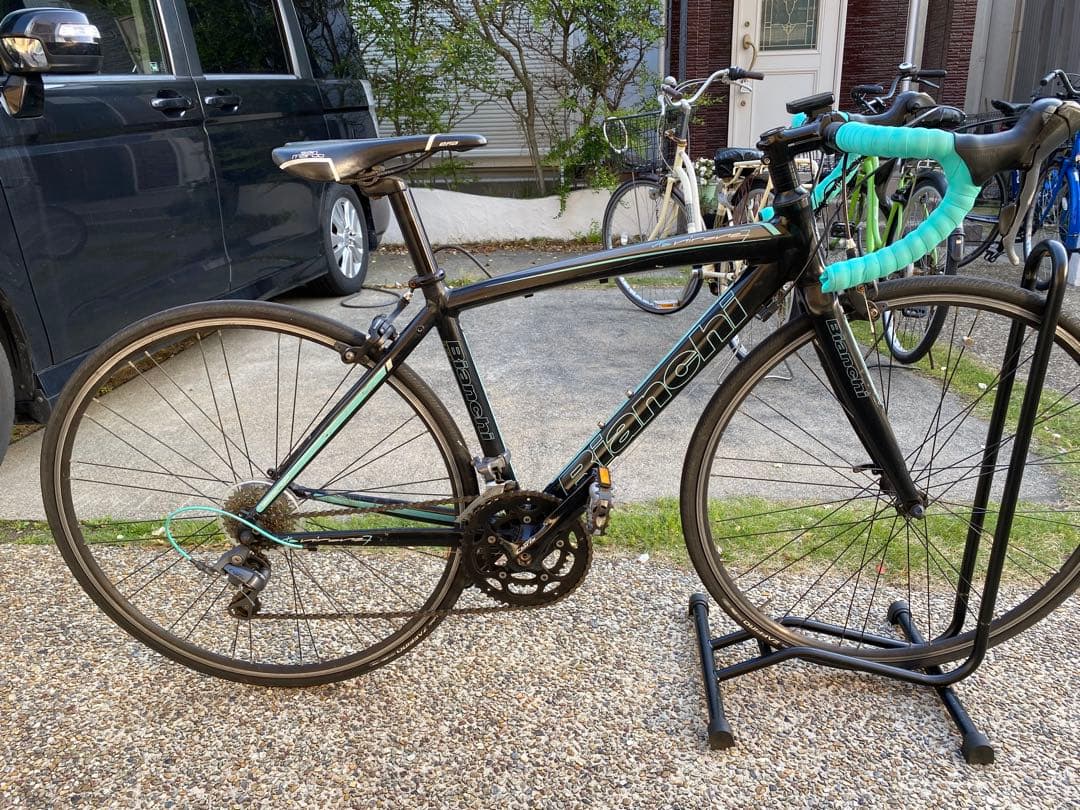 Bianchi ロードバイク ブラック/ターコイズ