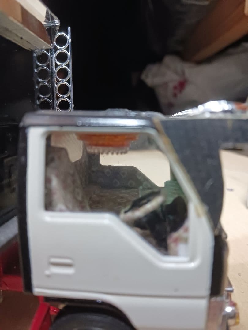 1/32アオシマデコトラプラモデル/ダンプ、2t箱車2台セット