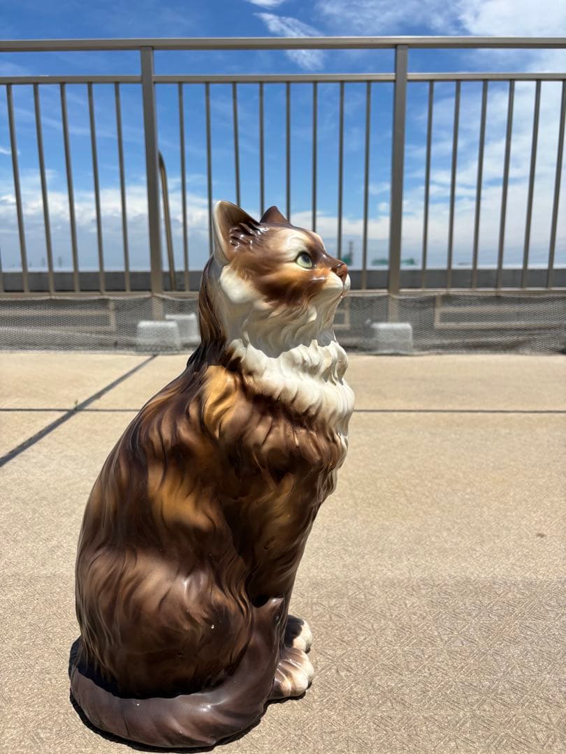 イタリア製　セラミック置物　猫