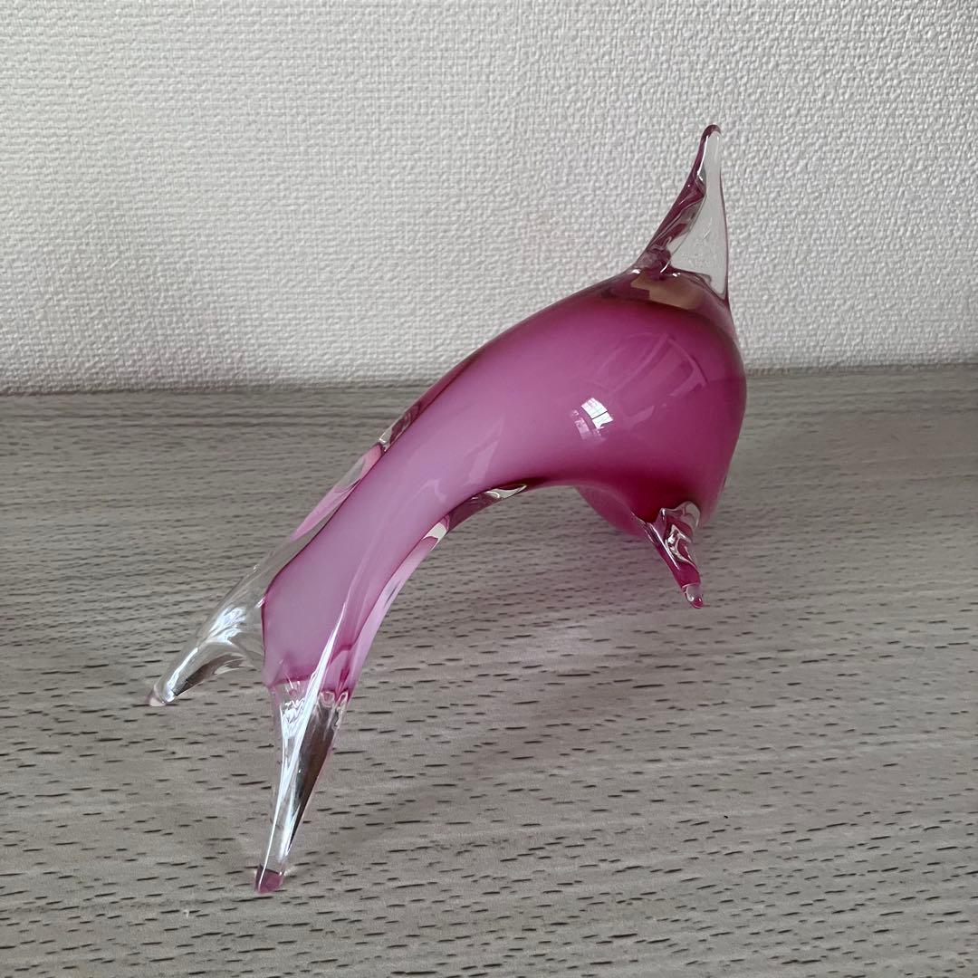 イルカ　ガラス置物　硝子細工　ヴェネチアンガラス ムラーノmurano イタリア