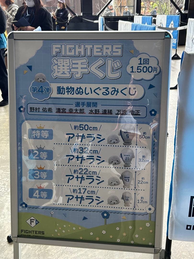 【新品未使用】ファイターズ 動物ぬいぐるみ 4体セット