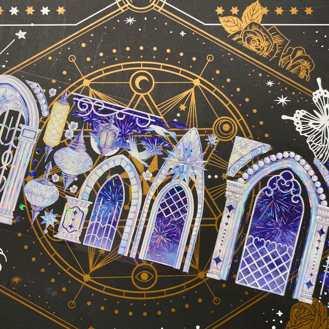 【9310】海外　マステ　中古巻　貝殻光マスキングテープ　装飾背景系