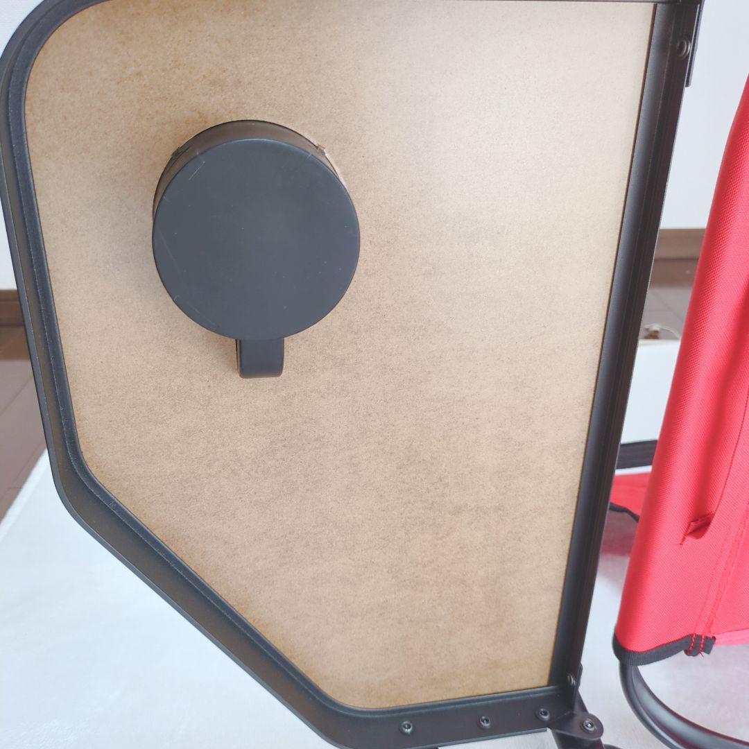 美品 コールマン サイドテーブル付デッキチェア2脚 レッド