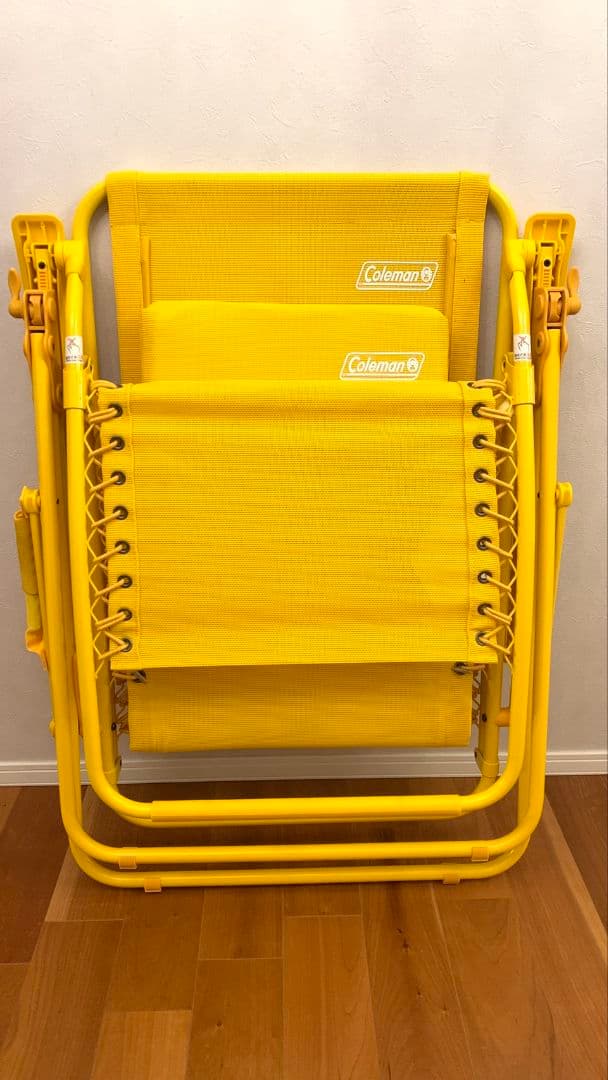 Colemanインフィニティチェア　イエロー　リクライニングチェア