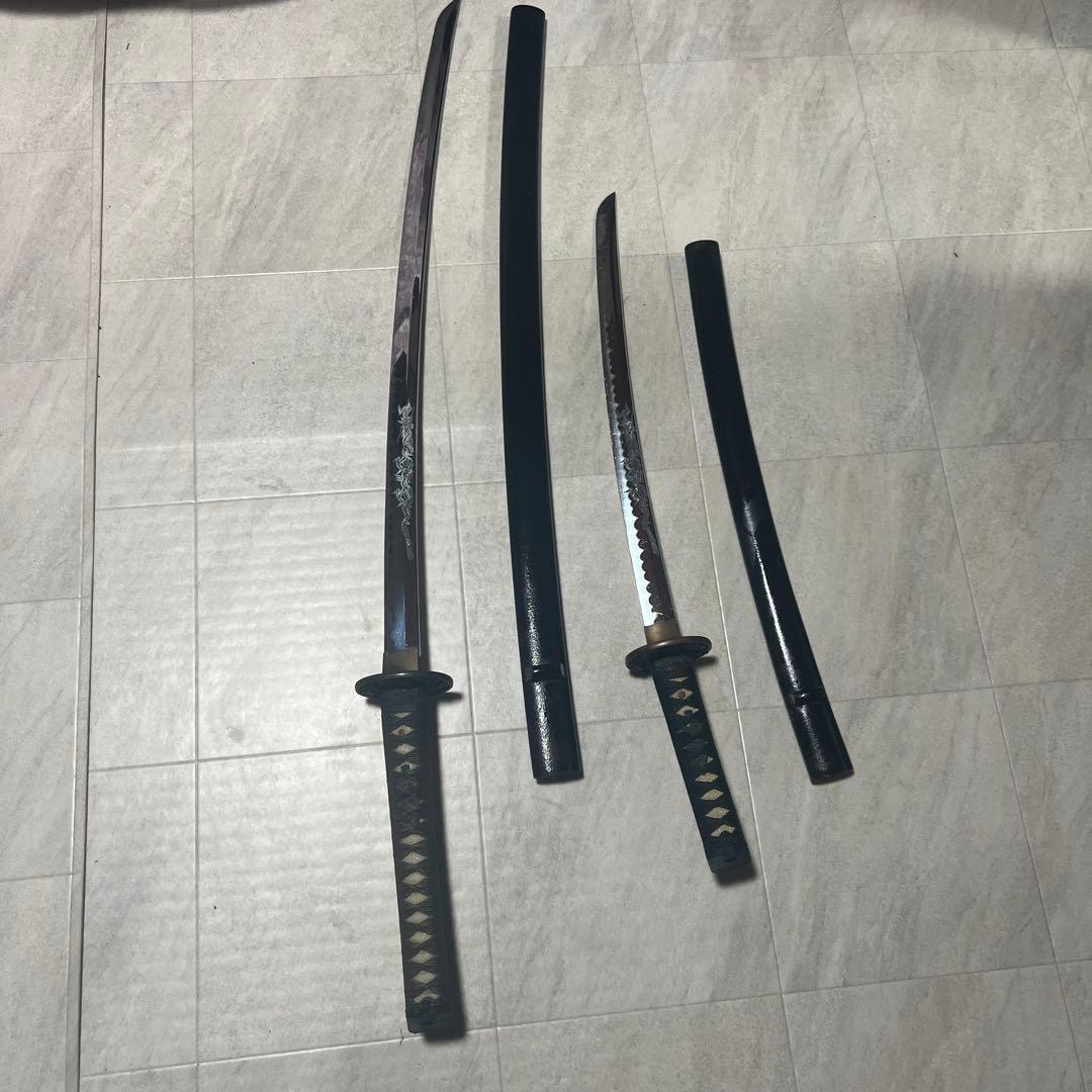 模造刀　波紋模様 ドラゴン彫刻