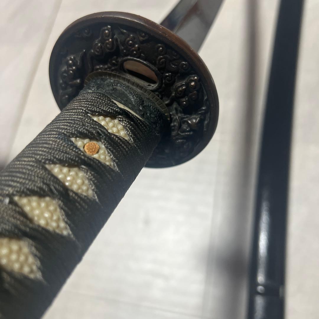 模造刀　波紋模様 ドラゴン彫刻