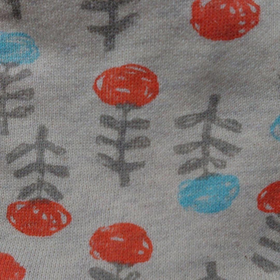 犬服 3S わんこの普段着　オレンジとペールブルーの花