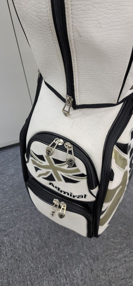 Admiral キャディバッグ 白/黒/シルバー