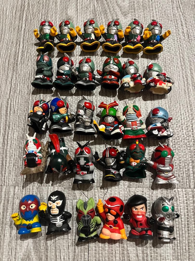 【34体セット】仮面ライダーキッズ 指人形 レトロ 平成ライダー 多数