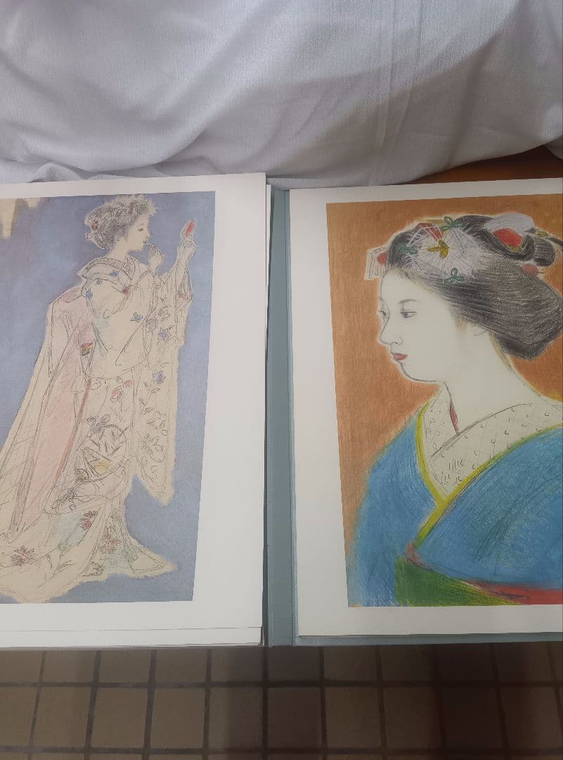 磯田又一郎額絵　 京舞妓12ヶ月素描全12葉