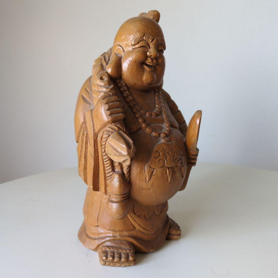 ★断捨離バーゲン 超特価セール★薫作 開運 木彫り 布袋尊 七福神 開眼成就