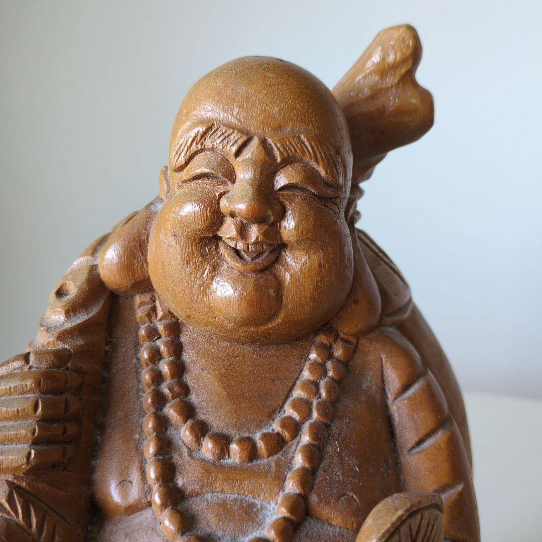 ★断捨離バーゲン 超特価セール★薫作 開運 木彫り 布袋尊 七福神 開眼成就