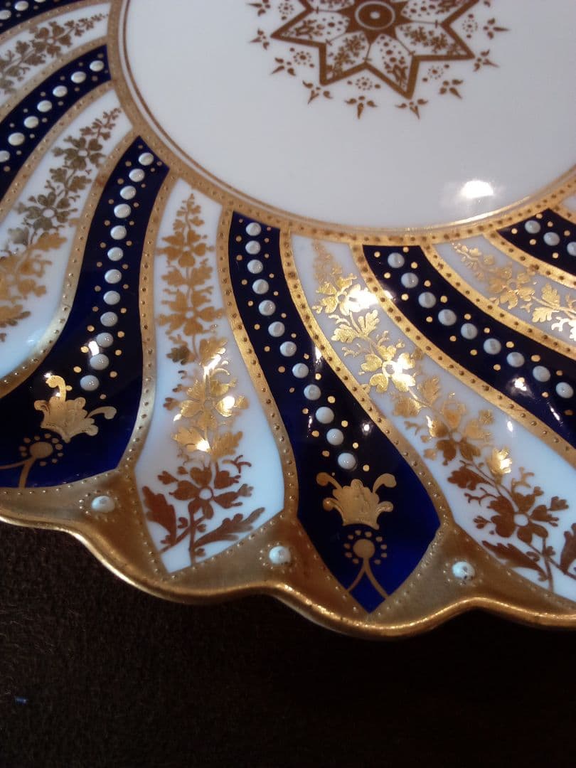 イギリス スポ—ド キャビネットプレ—ト ２枚 ( ペア ) 1887年