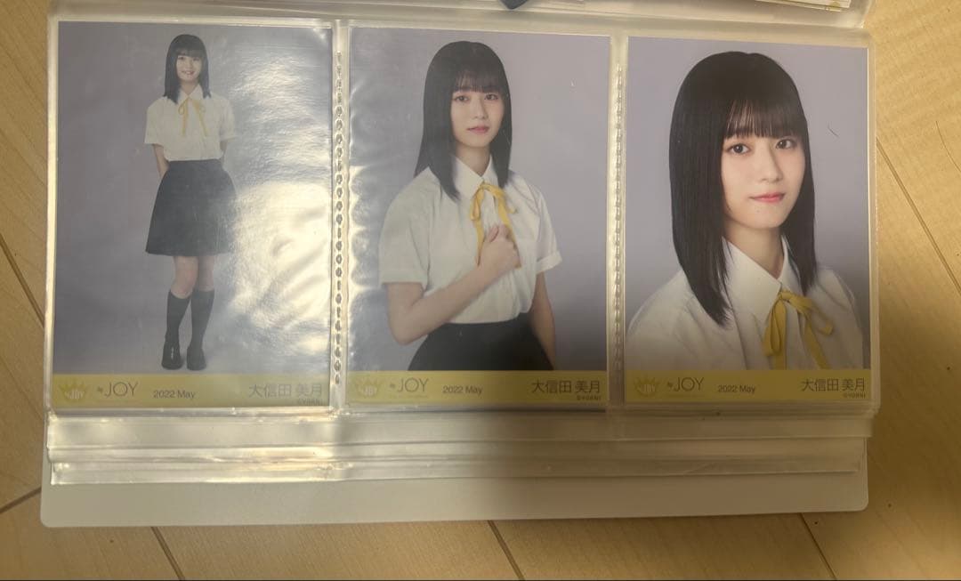 ≒JOY ニアジョイ　大信田美月　直筆ワイドチェキ　初期ビブスBIGサイズ等