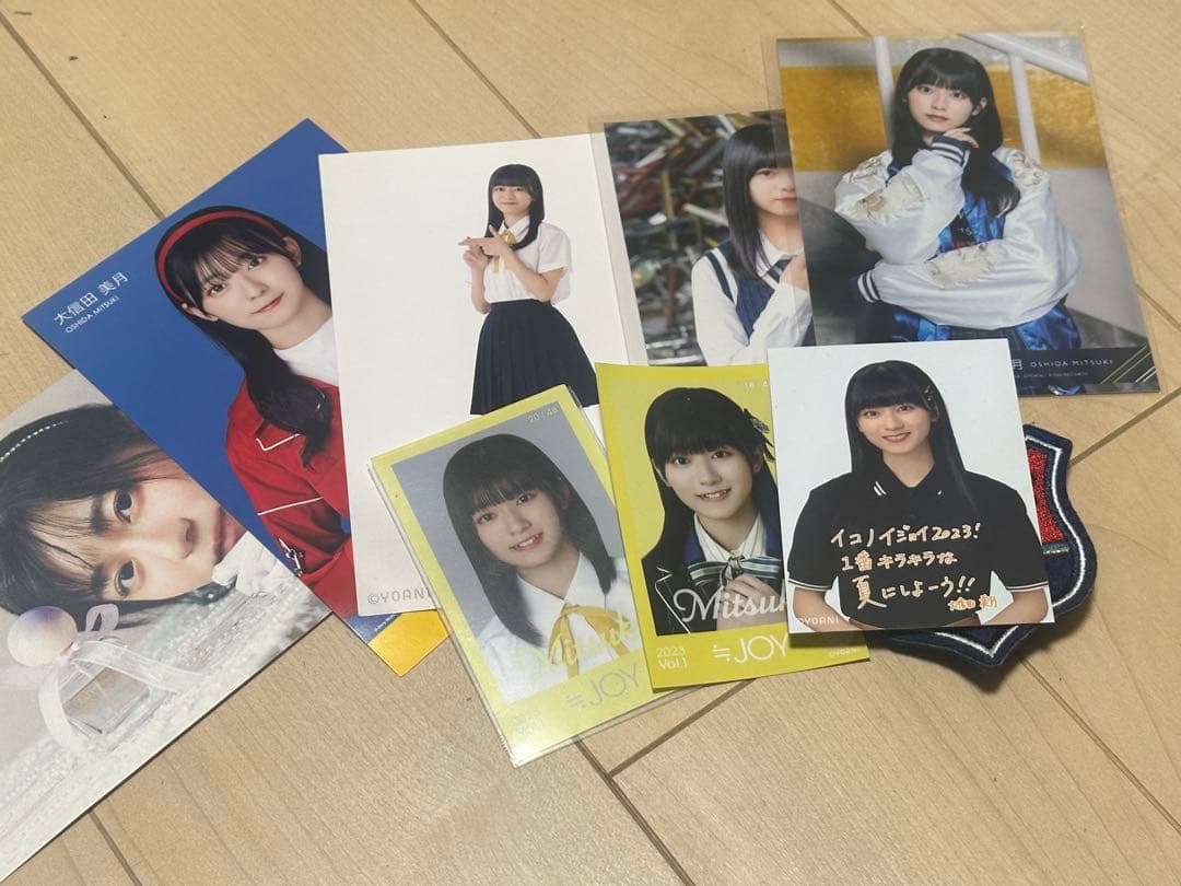 ≒JOY ニアジョイ　大信田美月　直筆ワイドチェキ　初期ビブスBIGサイズ等