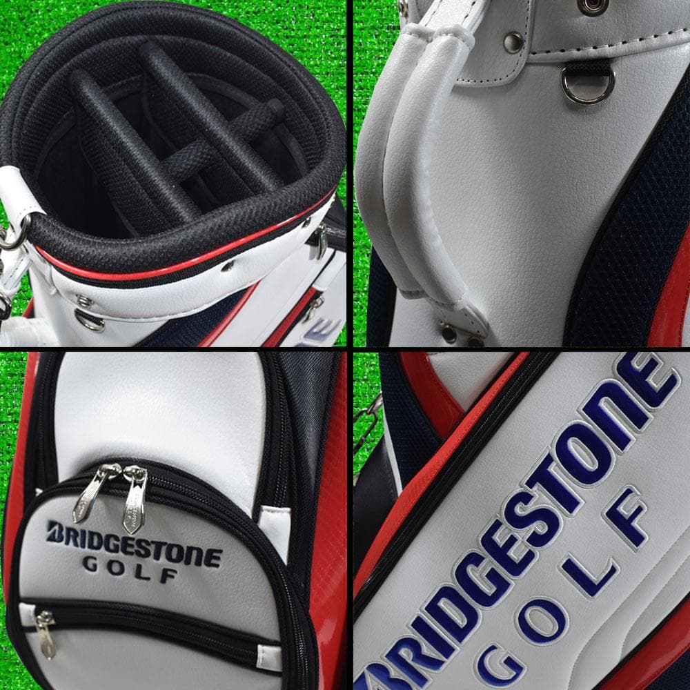 ブリヂストン ゴルフ 軽量 キャディバッグ９型【ホワイト】展示品！