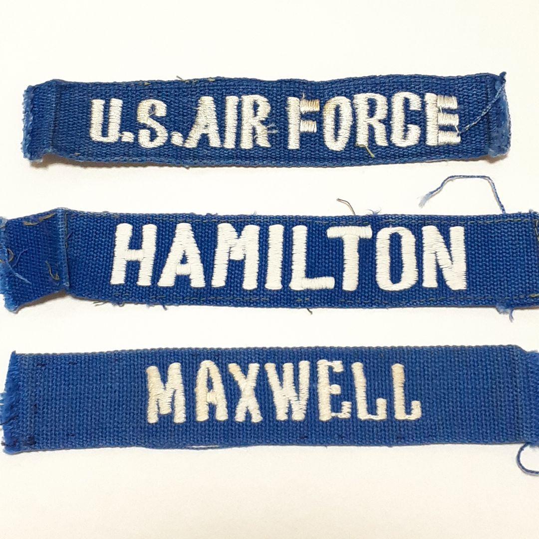 実物 ミリタリー　ネームテープ　us airforce /maxwell