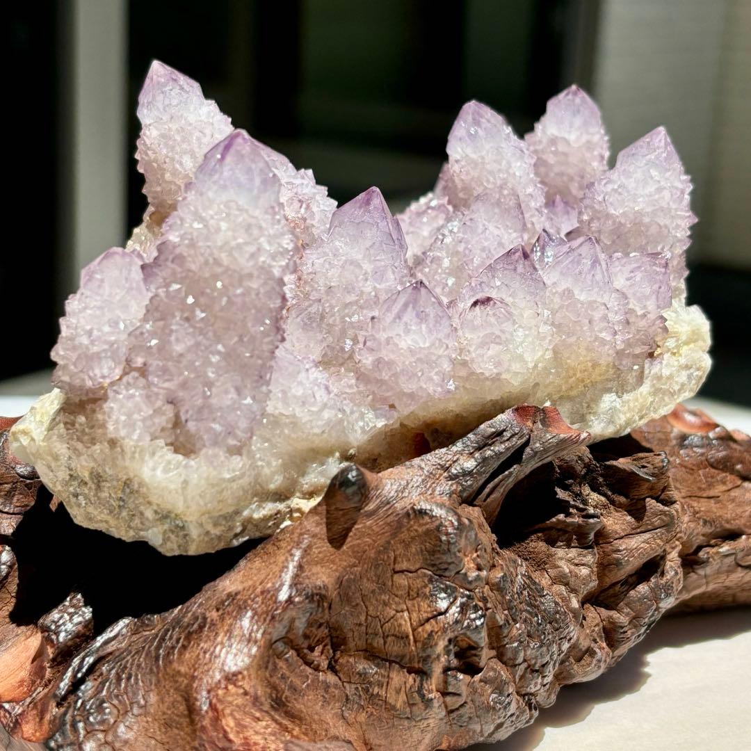 激レア　スピリットクォーツ　カクタスアメジスト原石  サボテン水晶　一点物