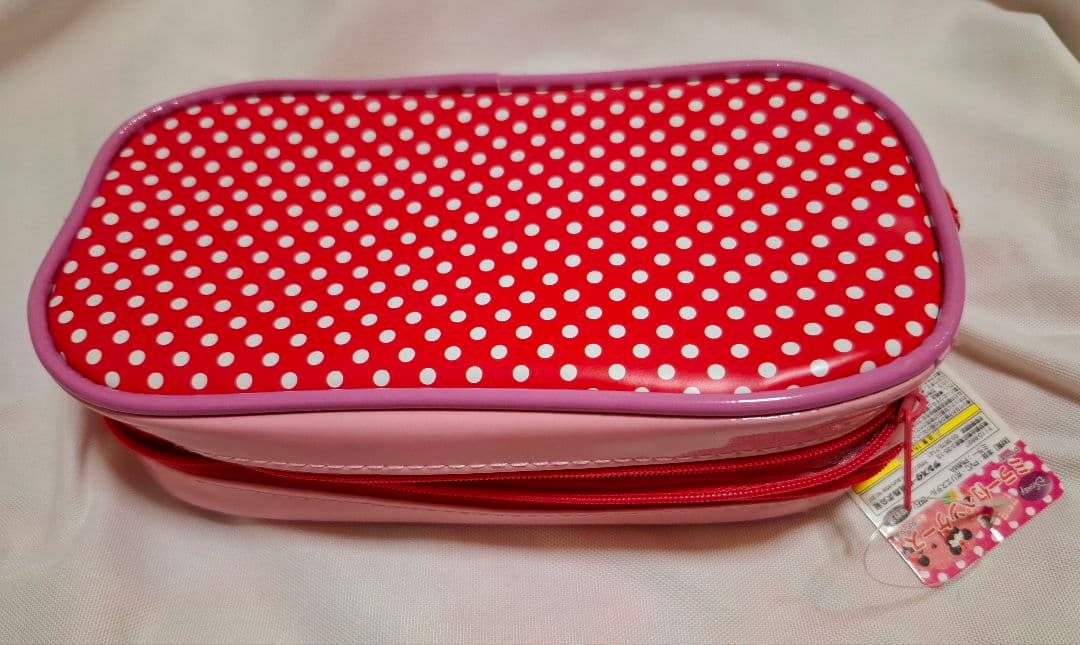 限定！サンスター文具 ディズニーデザインミラー付きペンケース赤系！新品未使用