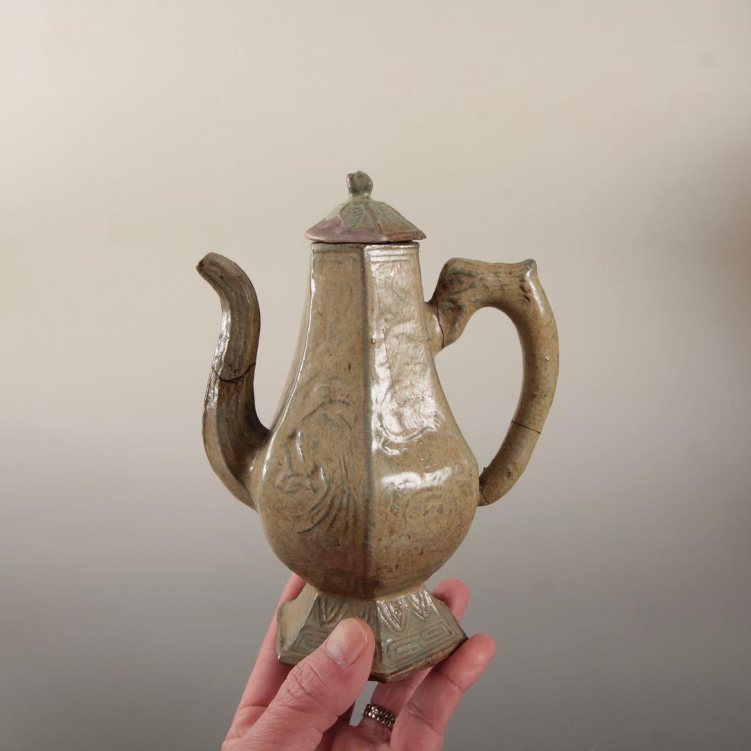 青磁 水注 酒注 酒器 中国美術 古美術 骨董 古道具 アンティーク 煎茶道具