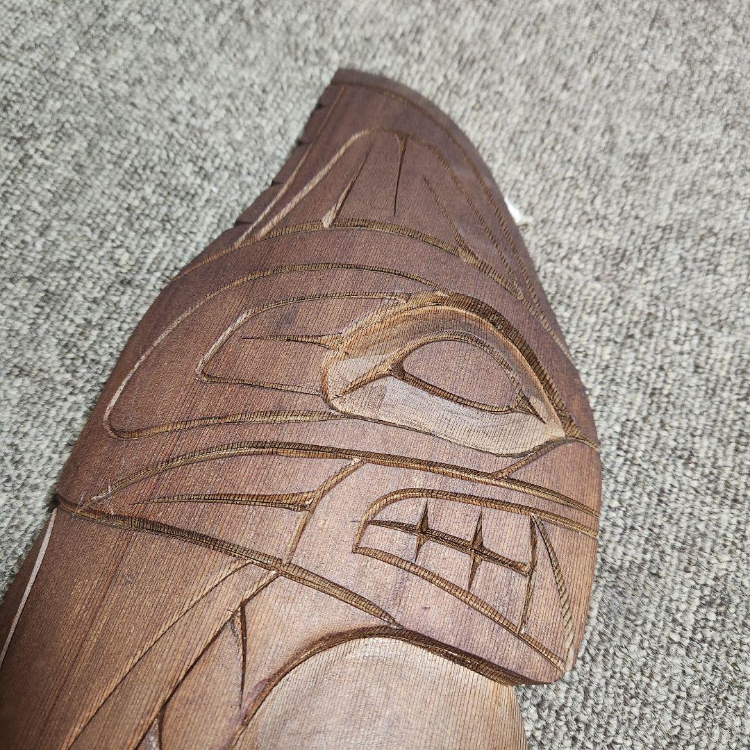 カナダ 先住民 ネイティブアメリカン ウッドカービング 彫刻　壁掛け