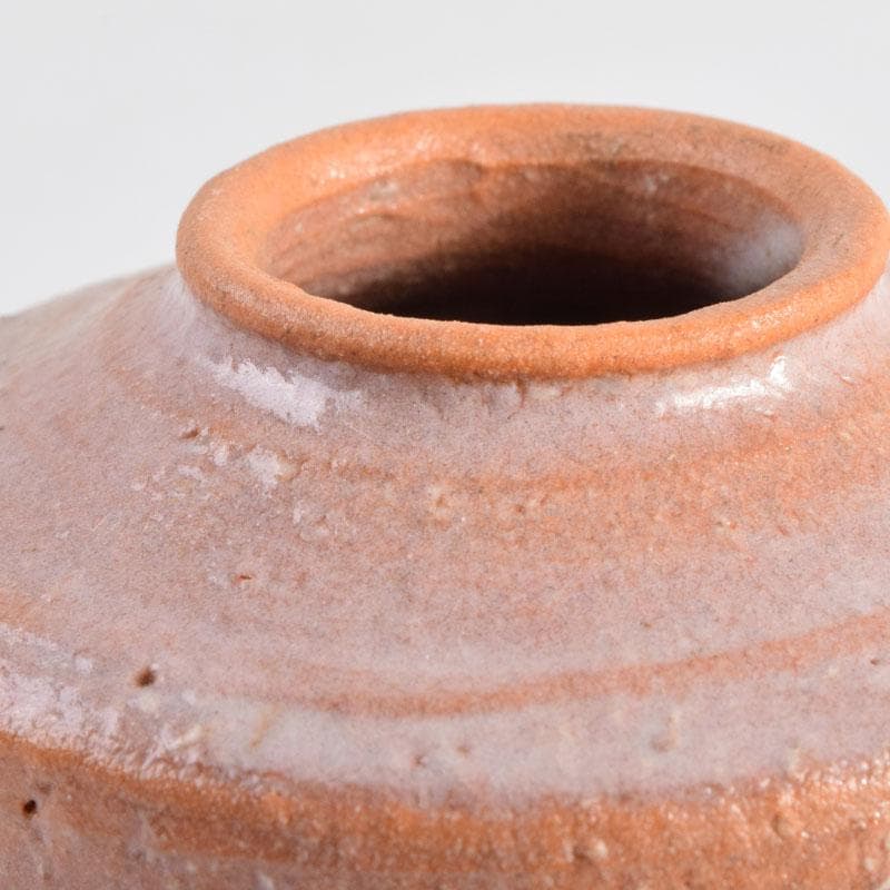 茶道具　萩焼　金子信彦作　茶入　仕覆付　共箱　V　8861