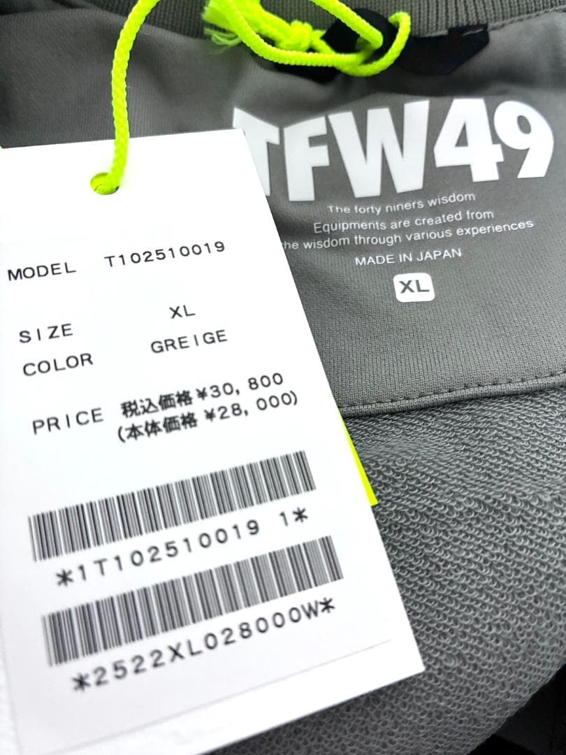 【早い者勝ち✨】新品 TFW49 メンズ 半袖 ハーフジップスウェット XL