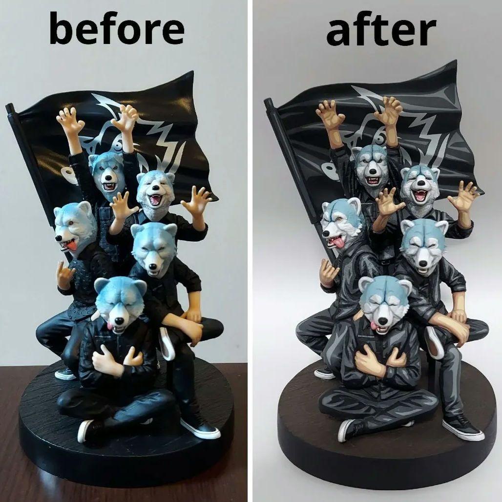 マンウィズ　一番くじ　A賞　フィギュア　二次元彩色　リペイント