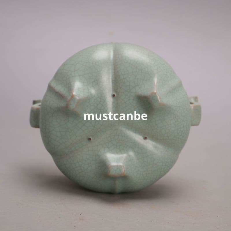 宋汝窯青釉開片支釘香炉 挿し香炉 景徳鎮 陶磁器 現代工芸品 置物