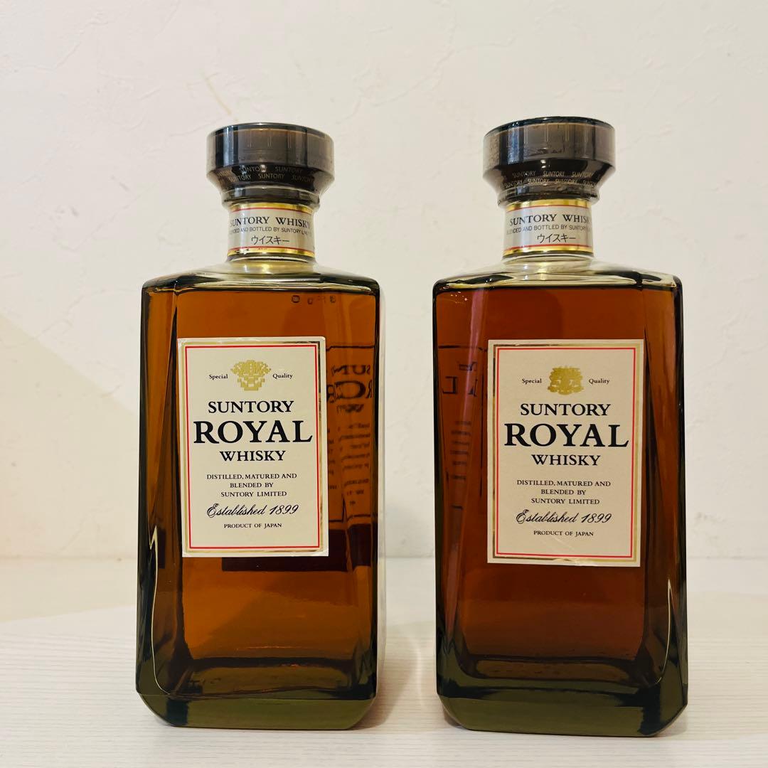 サントリー　ローヤル 旧スリムボトル　2本　箱付　終売品　サントリー　