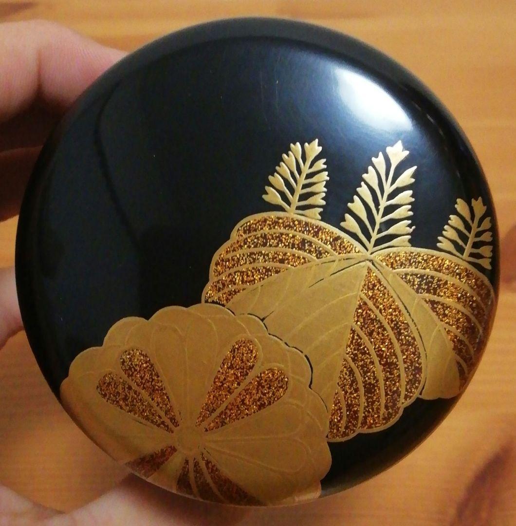 淡々斎書付　寛秋作　菊桐　蒔絵　棗　共箱　茶道具