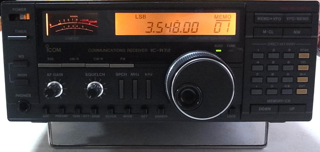 ICOM IC-R72 受信機　(100KHz～30MHz）