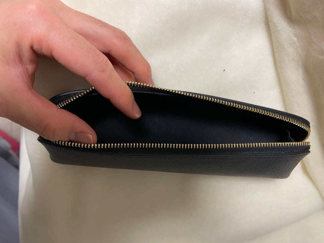 SMYTHSON パナマ　レザーペンケース　ネイビー