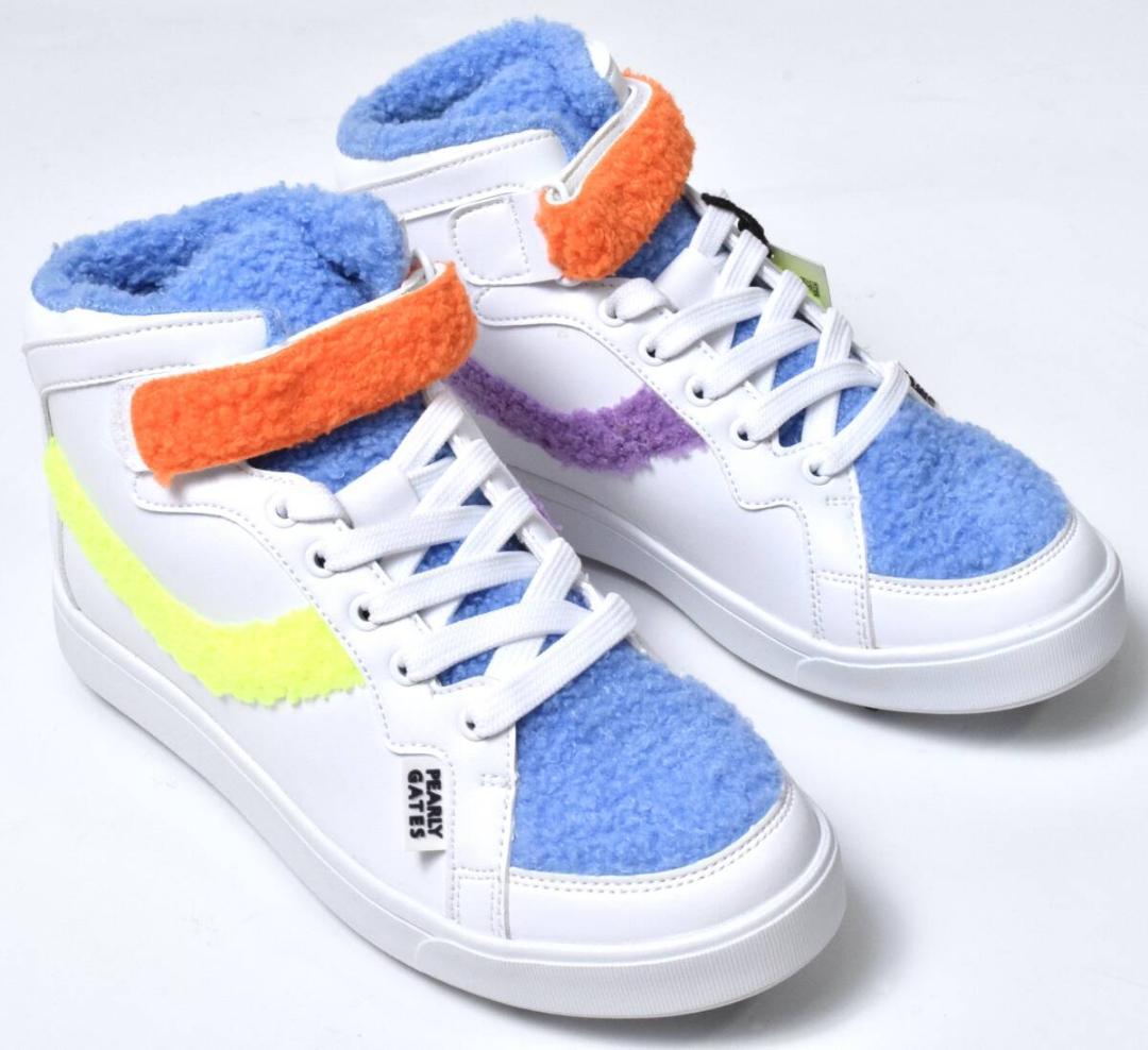 未使用4.1万 パーリーゲイツ ミドルカット ボア ゴルフシューズ 25cm