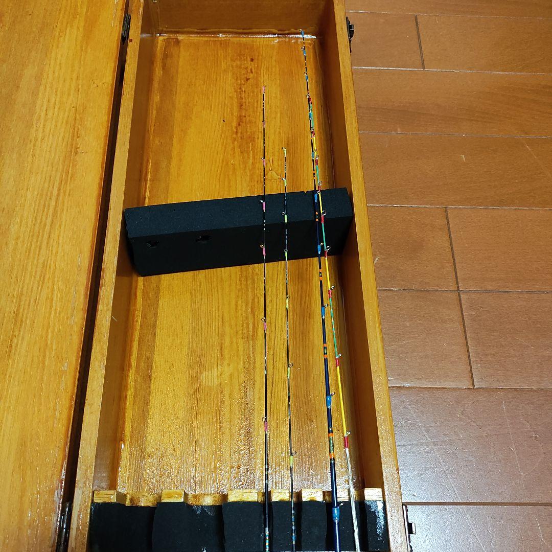 竹製釣り竿6本セット 木製ケース付き（エイトマン）