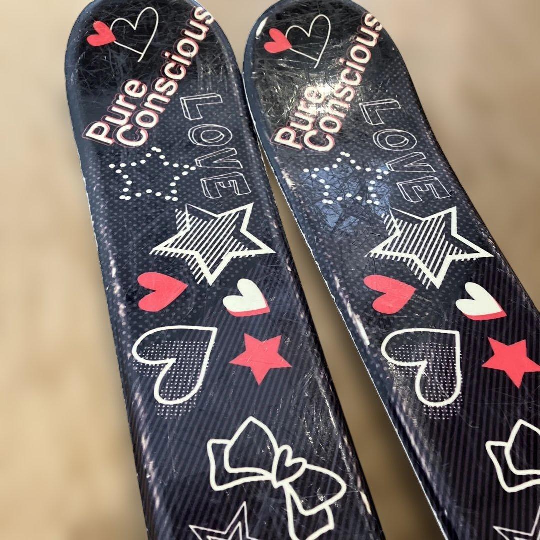 女の子子ども用スキー4点セット 110センチ