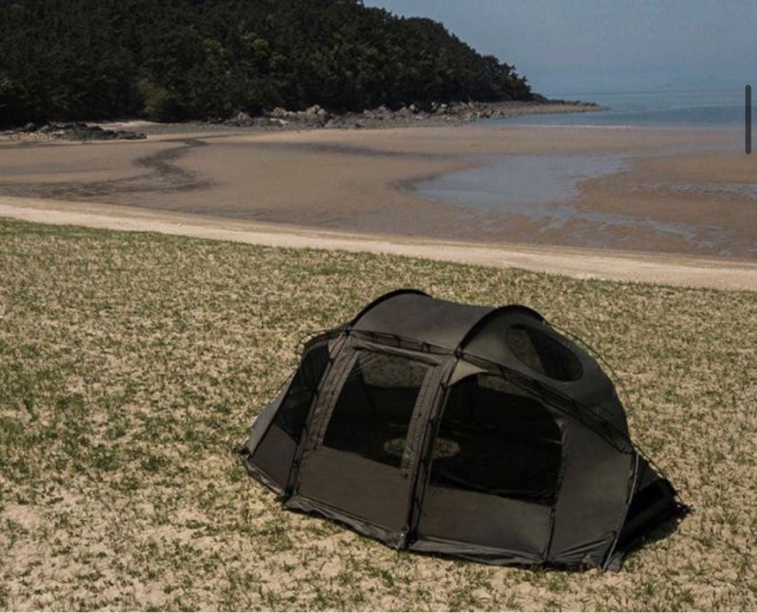 OVAL5 ドームトンネルテント ARBOR カーキ About camping