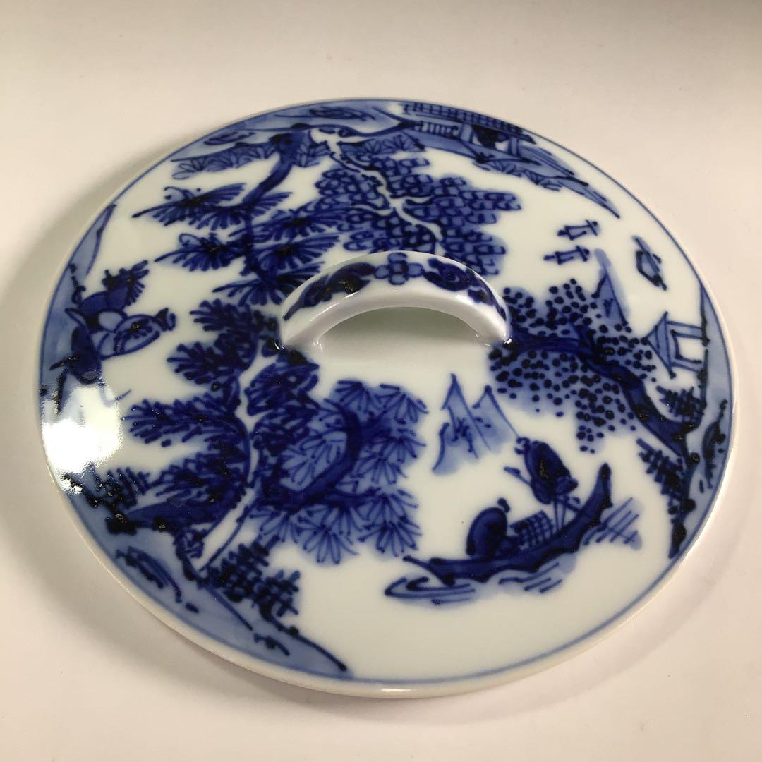 Ｐ８５７　水指　『勝美永泉造』『染付祥瑞文』『腰捻水指』　共箱　茶道具