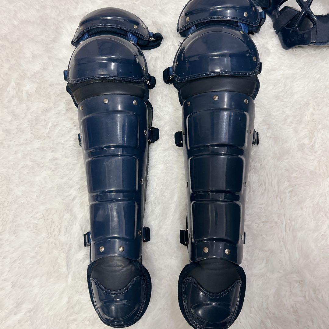 【美品】Mizuno キャッチャー 防具セット Lサイズ ネイビー