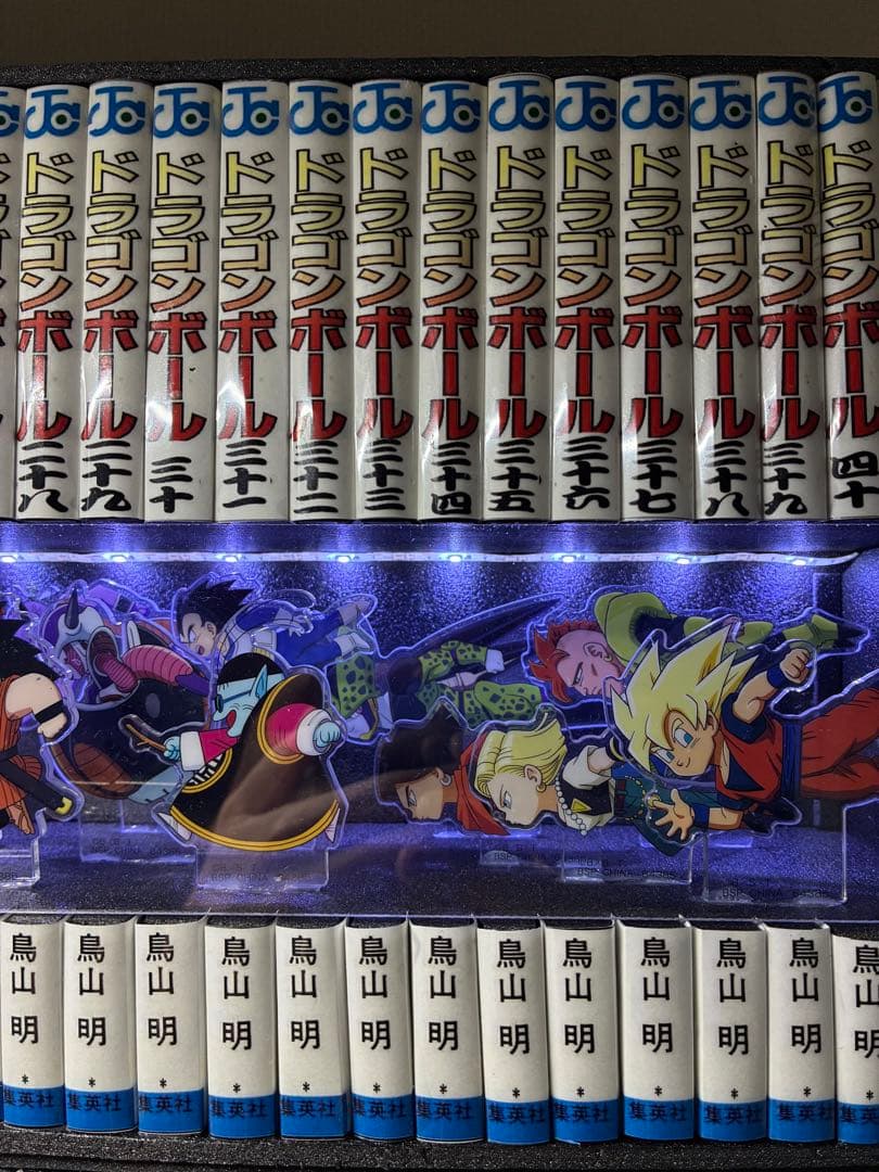 ドラゴンボール 一番くじ 背表紙　アクリルスタンド＋LEDディスプレイケース