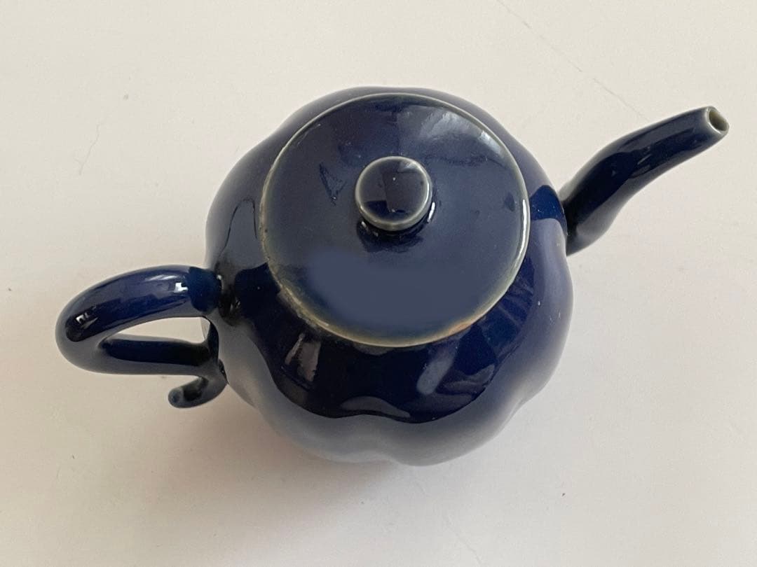 骨董　アンティーク　瑠璃　瓜型　水滴　水注　急須　古伊万里　李朝