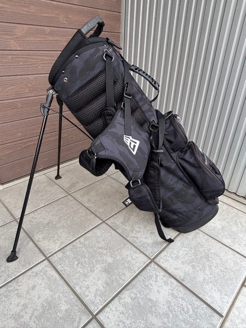 NEW ERA キャディーバッグ カモネイビー　スタンド式